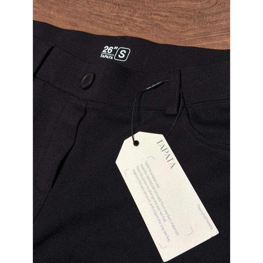 Tapata Womens Black Flare Leg Dress Pants Trousers Size 26 Short NWT - Picture 5 of 6